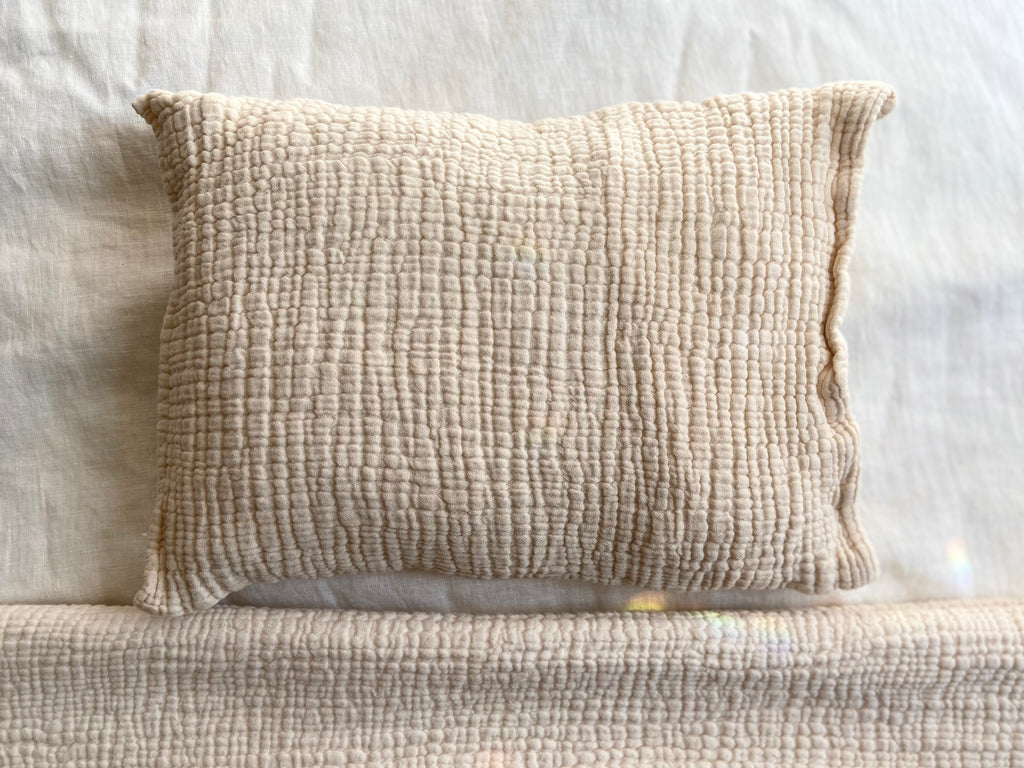 Sustainable Zen Pillow - Quilted Muslin