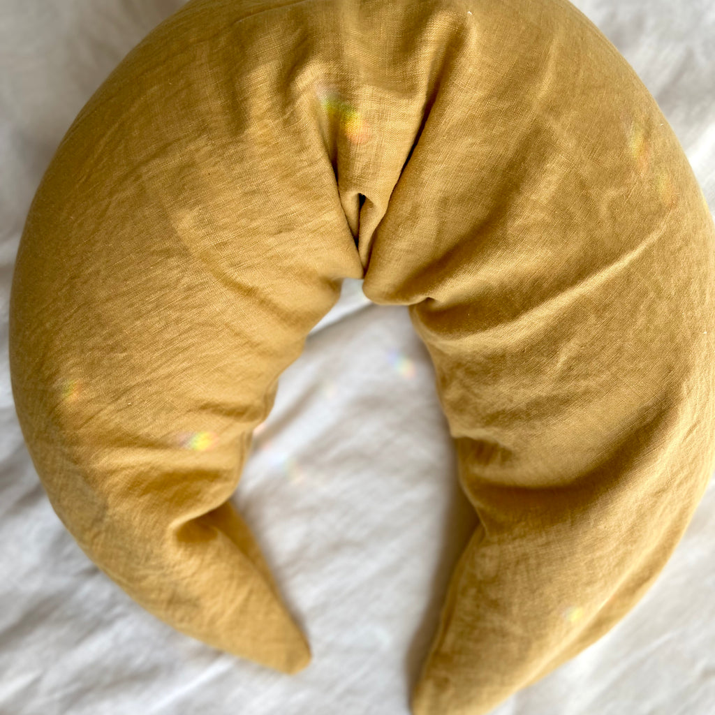 Organic Moon Womb Pregnancy Pillow Buckwheat Hull Pillow -