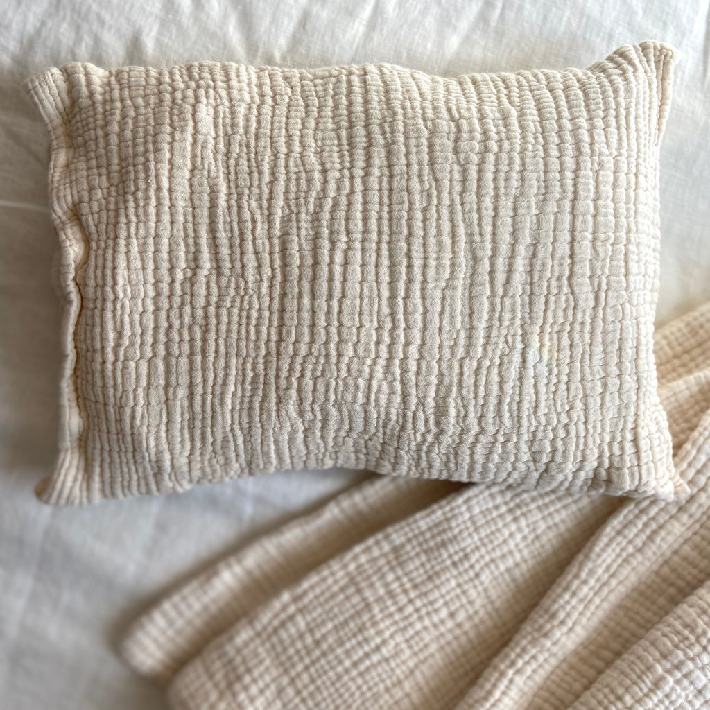 Sustainable Zen Pillow - Quilted Muslin