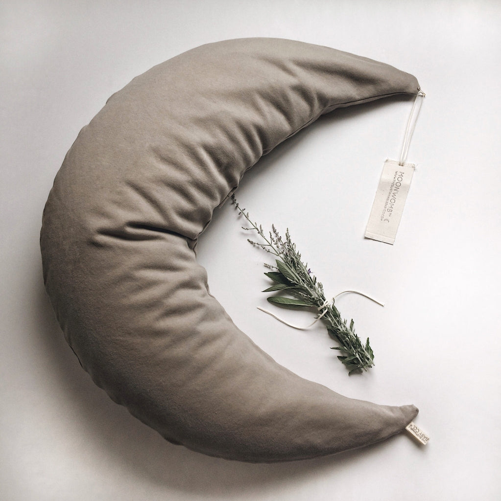 MoonWomb™ Pillow + Organic Cotton Cover Botanical Sage - The Sustainable Baby Co.