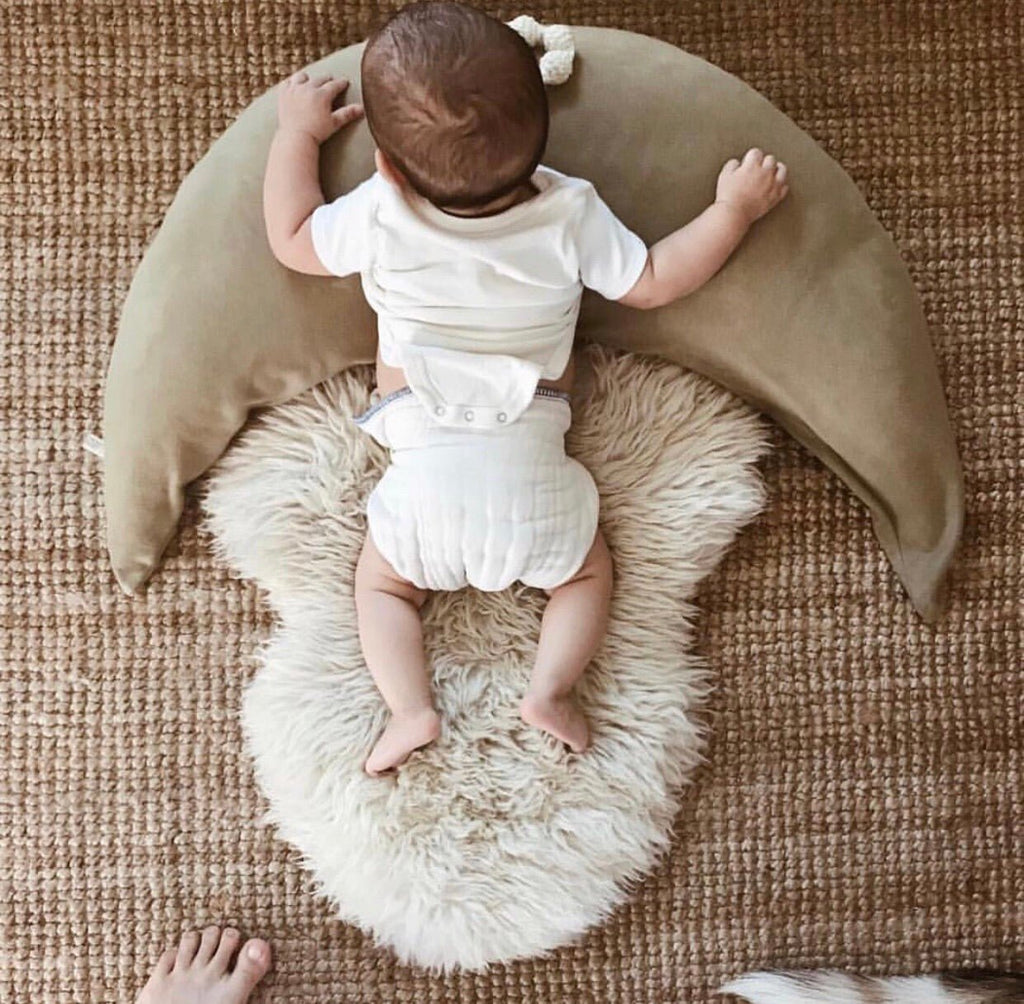 MoonWomb™ Pillow + Organic Cotton Cover Botanical Sage - The Sustainable Baby Co.
