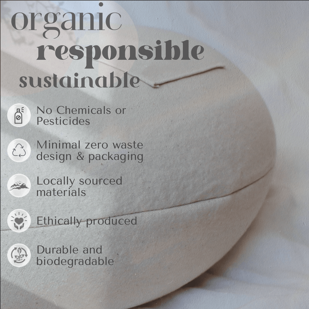 Organic Moon Womb Pregnancy Pillow Buckwheat Hull Pillow - The Sustainable Baby Co.