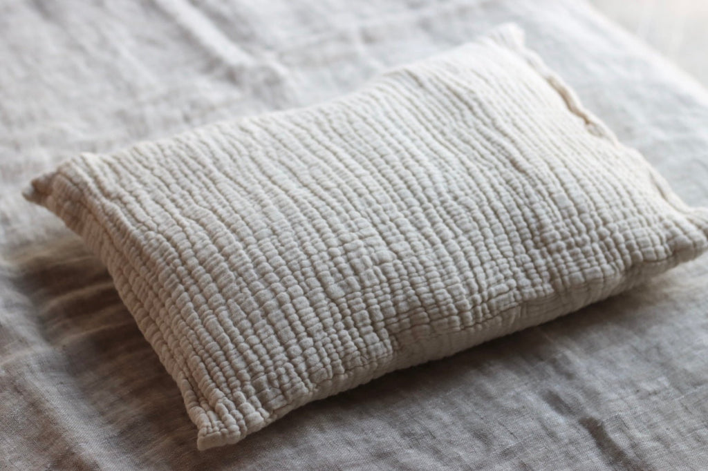 Quilted Muslin Zen Pillow Cover - The Sustainable Baby Co.