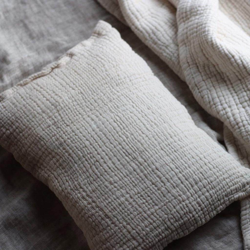 Sustainable Zen Pillow - Quilted Muslin - The Sustainable Baby Co.