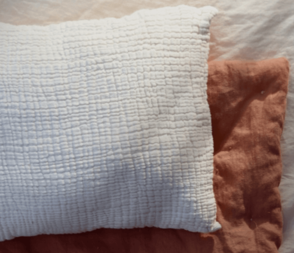 Sustainable Zen Pillow - Quilted Muslin - The Sustainable Baby Co.